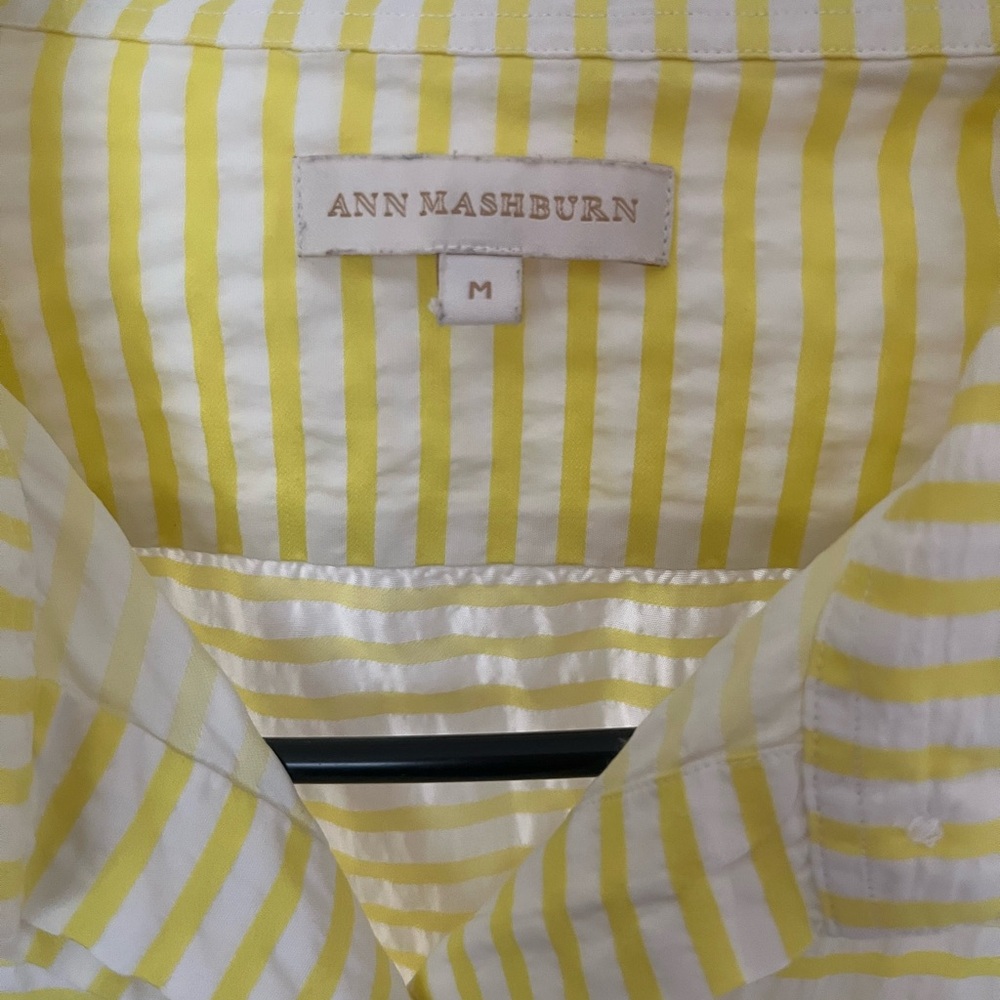 Yellow Striped Button-Up Shirt